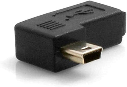 SYSTEM-S Mini USB (Female) to Mini USB (Male) 90° Right Angled USB Adapter
