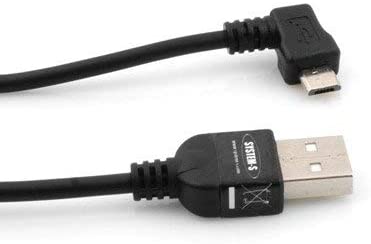 System-S USB 2.0 Kabel für USB-A auf USB Micro-B 300 cm Winkelstecker 90 Grad System-S