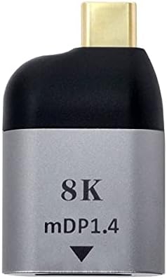 Mini DisplayPort Adapter Buchse zu USB 3.1 Typ C Stecker Kabel in Grau