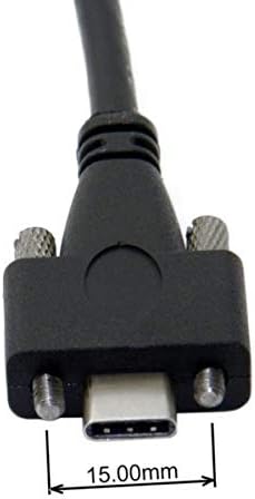 SYSTEM-S USB 3.1 Kabel 5 m Typ C Stecker zu 3.0 Typ A Stecker Schraube in Schwarz