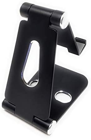 System-S Alu Folding Stand for Tablet Smartphone Black 
