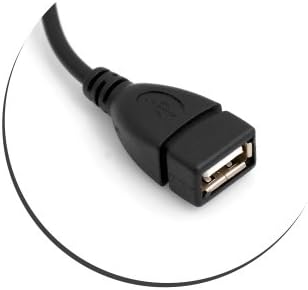 SYSTEM-S OTG Micro USB (male) 90° downward angle cable to USB Type A (female) adapter cable 13 cm with OTG function