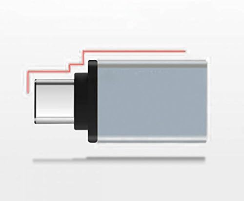 SYSTEM-S USB OTG On The Go Adapter USB Typ C 3.1 (male) zu USB A 3.0 (female) Konverter Adapter in Grau