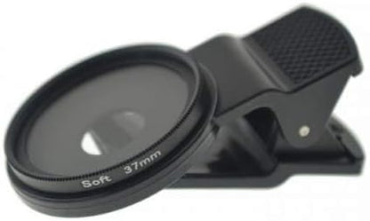SYSTEM-S Soft Filter 37 mm thread softening with clip in black for smartphone 