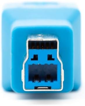 SYSTEM-S USB 3.0 Adapter Type B Male to Type B Female Cable in Blue