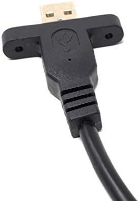 System-S USB Typ A (male) Kabel auf USB Typ A (female) Doppel Panel Mount Kabel 32cm