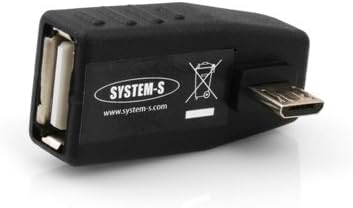 System-S OTG Adapter USB A Host zu micro USB Stecker Adapter 90° Winkel Stecker