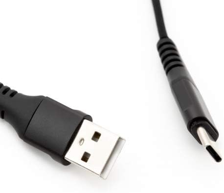 SYSTEM-S USB Typ C 3.1 Kabel auf USB Typ A 2.0 Flachkabel in Schwarz 30 cm