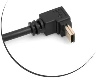 SYSTEM-S Mini USB (male) downward angle USB-On-The-Go Host cable to USB Type A (female) adapter cable 13.5 cm