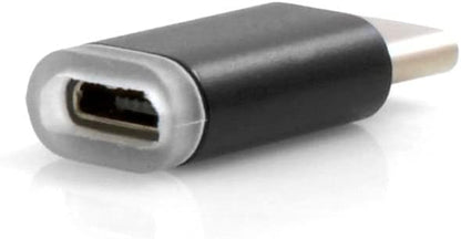 SYSTEM-S USB 3.1 Typ C Stecker auf Micro USB 2.0 Buchse Converter Adapterstecker in Schwarz