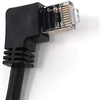 SYSTEM-S LAN cable 0.5 m RJ45 connector Ethernet cable network cable angle in black