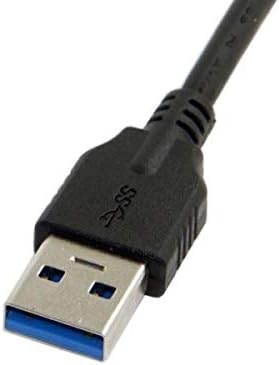 SYSTEM-S USB 3.1 Kabel 5 m Typ C Stecker zu 3.0 Typ A Stecker Schraube in Schwarz