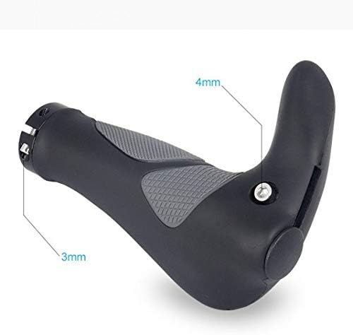 SYSTEM-S Fahrrad Griff 2x ergonomisch mit Doppel Lock in Schwarz