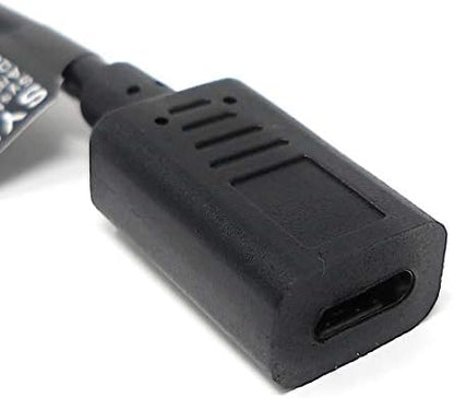 SYSTEM-S USB 3.1 Kabel 25 cm Typ C Buchse zu Typ B Stecker Adapter in Schwarz