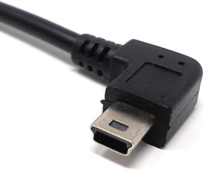 SYSTEM-S USB 2.0 cable 20 cm Mini B plug to plug angle adapter in black