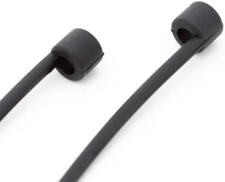 System-S 5x Silicone Holder for AirPods Headphones in Black