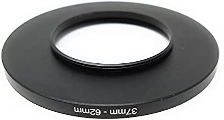 SYSTEM-S Objektiv Adapter 37 mm Gewinde zu 62 mm Step Up Ring in Schwarz für Filter