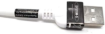 SYSTEM-S Micro USB Kabel 300 cm links gewinkelt