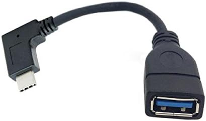 System-S OTG Host USB A 3.0 (female) to USB 3.1 Type C (male) 90 degree angled connector adapter data cable extension 11 cm