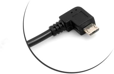 SYSTEM-S USB A Buchse Host Kabel zu Micro USB (male) 90° Grad links gewinkelt Winkelstecker OTG On The Go Host Kurzkabel 13,5 cm