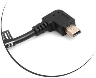 SYSTEM-S Mini USB cable 90° right angled plug to USB type A (male) 90° right angled data cable charging cable 26 cm