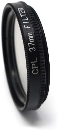 SYSTEM-S CPL Filter 37 mm Circular Polarizer Linse in Schwarz mit Hülle für iPhone XS Max