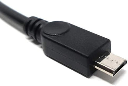 SYSTEM-S USB 2.0 Kabel 15 cm Micro B Stecker zu Mini B Buchse Adapter in Schwarz