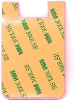 System-S 1x Smartphone Kartenhalter Silkonhülle Kartenetui in Pink