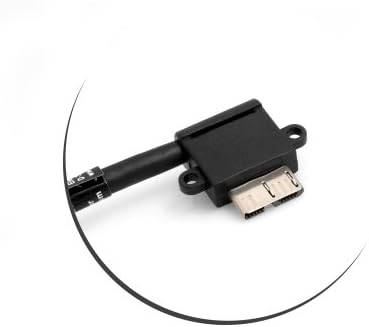 SYSTEM-S Micro USB 3.0 90° Grad links gewinkelt auf USB Typ A 3.0 Abwärts gewinkelt Kabel  27cm