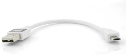 System-S Micro USB 2.0 cable data cable and charging cable in white 10 cm