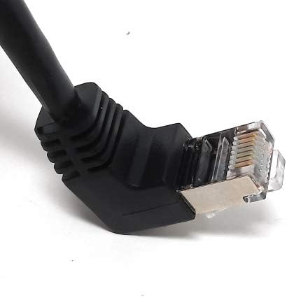 SYSTEM-S LAN cable 0.5 m RJ45 connector Ethernet cable network cable angle in black