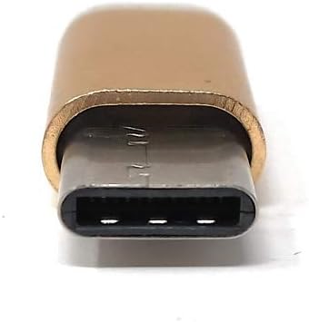 SYSTEM-S USB 3.1 adapter type C male to 2.0 Micro B female cable gold-colored 