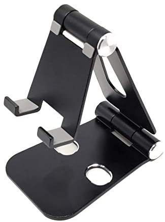 System-S Alu Folding Stand for Tablet Smartphone Black 
