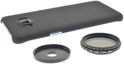 SYSTEM-S ND Filter 37 mm Neutral Density Filter Gray Filter Adjustable Case for Galaxy S8+ 