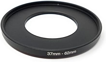 SYSTEM-S Objektiv Adapter 37 mm Gewinde zu 62 mm Step Up Ring in Schwarz für Filter