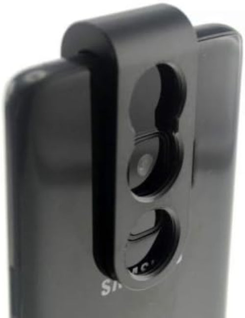 SYSTEM-S Teleskop Linse mit Standfuß und Schutztasche in Schwarz für Smartphone