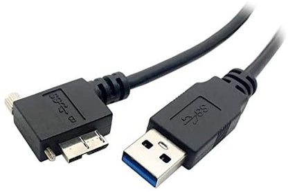 System-S 5m USB Kabel 3.0 A zu Winkel Links 3.0 mit Feststellschraube