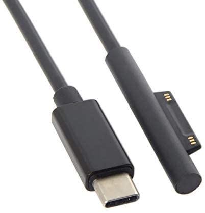 System-S USB 3.1 Typ C Kabel für Microsoft Surface Pro 3 4 5 6 7 8 9 12V -15V 180cm mit Surface Connect-Port