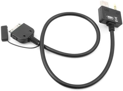 System-S KFZ Auto USB & 3.5mm Klinke für iPhone iPod 30-Pin Anschluss für Hyundai Kia MDI 25cm