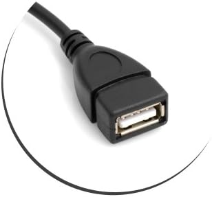 SYSTEM-S Mini USB (male) downward angle USB-On-The-Go Host cable to USB Type A (female) adapter cable 13.5 cm