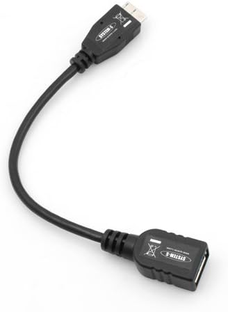 System-S Micro USB 3.0 OTG Host Adapter Kabel On-the-go 12 cm