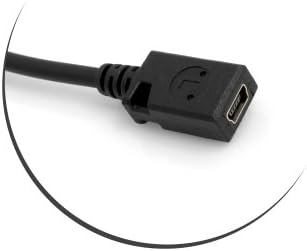 SYSTEM-S USB 3.1 Typ C (male) 90° Winkel zu Mini USB (female) Datenkabel Ladekabel Adapter Kabel Verlängerung ca. 27 cm