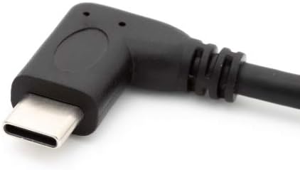SYSTEM-S USB 3.1 Kabel 100 cm Typ C Stecker zu Buchse Winkel in Schwarz