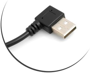 SYSTEM-S Micro USB cable 90° left angled angled plug to USB 2.0 Type A 90° right angled data cable charging cable approx. 27 cm