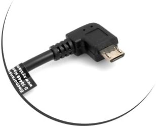 SYSTEM-S Micro USB Kabel 90° grad links gewinkelt Winkelstecker zu USB 2.0 Typ A (male) 90° Grad links gewinkelt Datenkabel Ladekabel ca. 27 cm