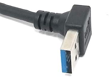 SYSTEM-S USB Typ A 3.0 auf USB Typ A 3.0 Kabel Aufwärts gewinkelt 30 cm