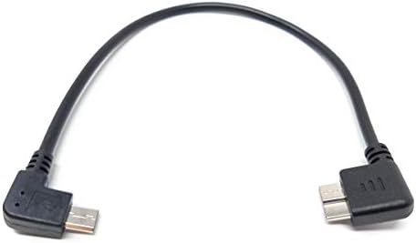 SYSTEM-S USB 3.0 Kabel 20 cm Micro B Stecker zu 2.0 Micro B Stecker Winkel