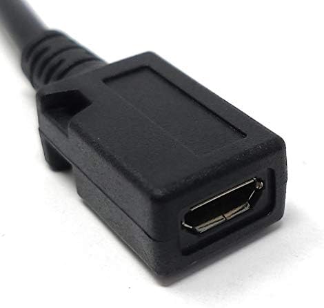 SYSTEM-S USB 2.0 Kabel 8 cm Mini B Stecker zu Micro Buchse in Schwarz