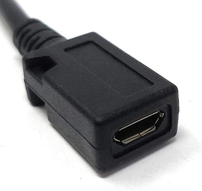 SYSTEM-S USB 2.0 Kabel 8 cm Mini B Stecker zu Micro Buchse in Schwarz