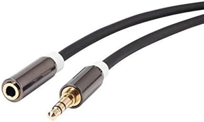 SYSTEM-S 3.5mm jack AUX stereo plug to 3.5mm jack AUX stereo socket 100 cm 3-pin 
